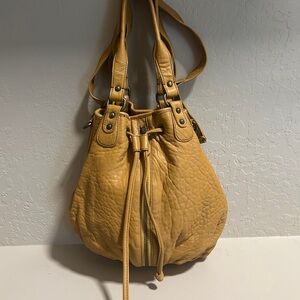 Mustard yellow Nordstrom leather bag